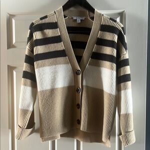 Ann Taylor Stripe Cardigan